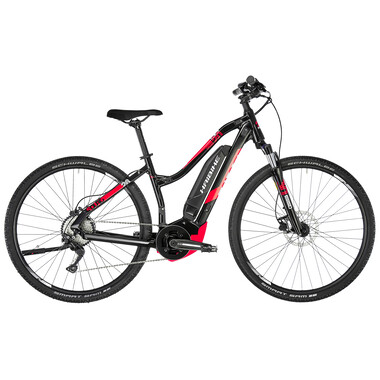 HAIBIKE SDURO CROSS 2.0 Women's Electric Hybrid Bike Black/Red 2019 0